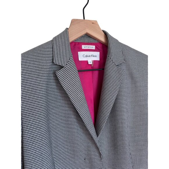 Calvin Klein houndstooth stretch skirt & jacket suit set Size 4 - Picture 8 of 9